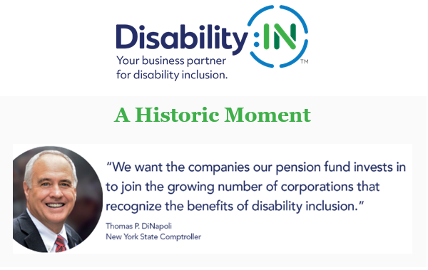 NY State Comptroller DiNapoli calls on companies to be disability inclusive